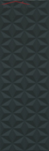 Плитка Kerama Marazzi Диагональ черный структура обрезной 12121R (25х75)